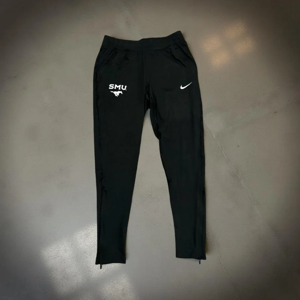 Nike SMU Mustangs Dri-FIT Pants Black Athletic Track Women Small NWOT AJ3662-010 - Picture 1 of 10